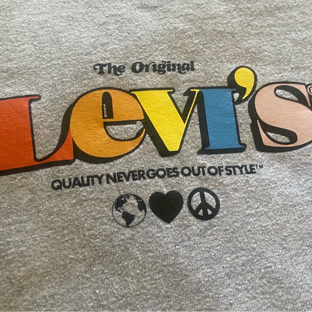 Levi's Kids Gray Tee with Colorful Logo - Picture 4 of 5